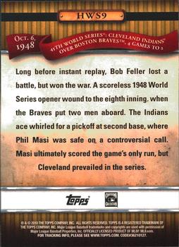 2010 Topps - History of the World Series #HWS9 Bob Feller Back